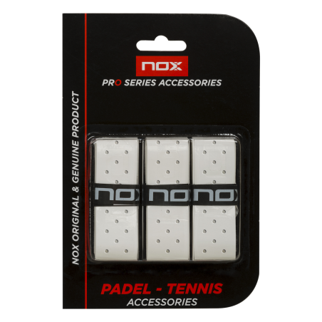NOX Overgrips Pádel Pro Perforado En Blanco