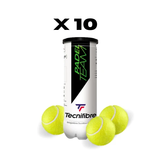 10 cans Of TECNIFIBRE Padel Team Balls