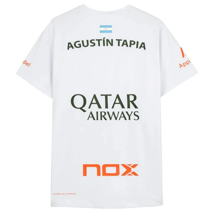 NOX Sponsors AT10 Weißes T-Shirt von Agustin Tapia