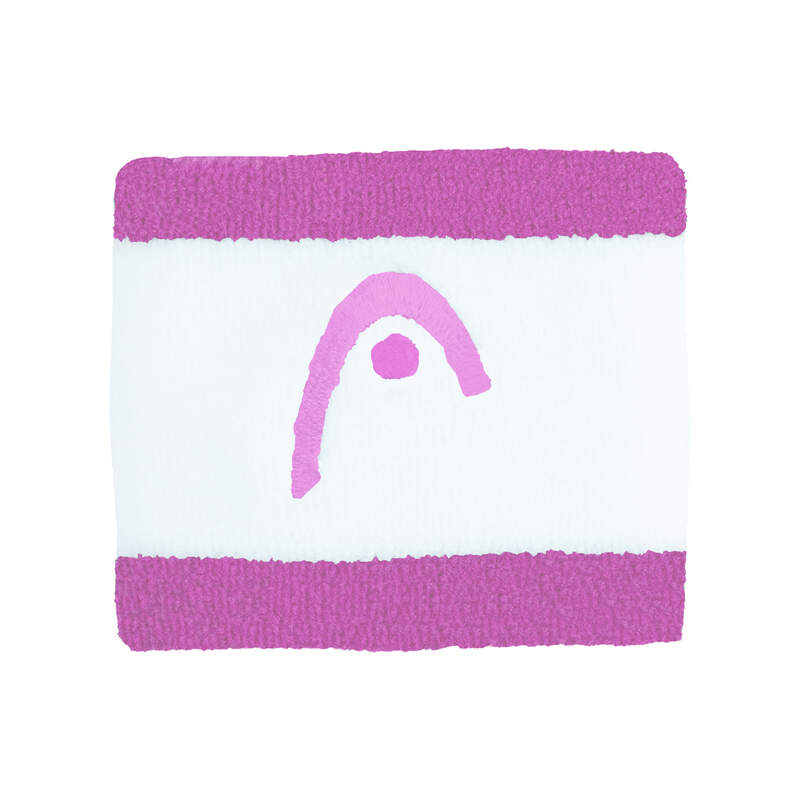 Muñequera Head Lila claro y Blanco x2 2.5&quot;