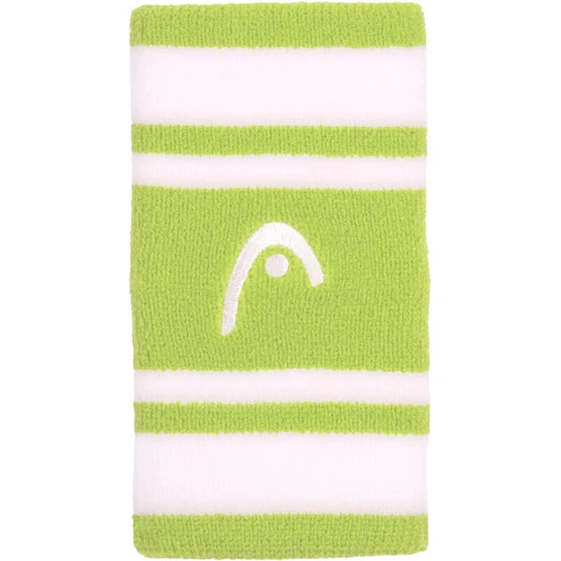 Poignet Head x2 Vert clair et Blanc Large 5"
