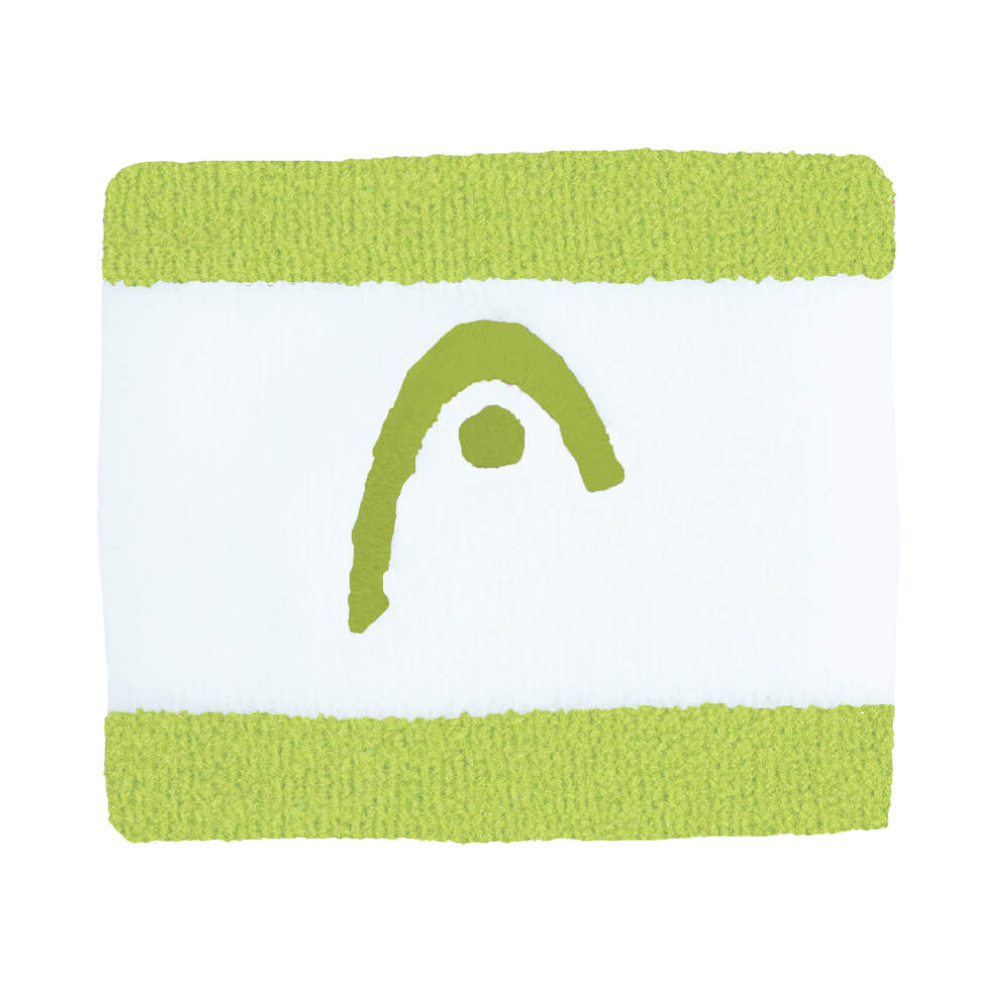 Muñequera Head Verde claro y Blanco x2 2.5&quot;