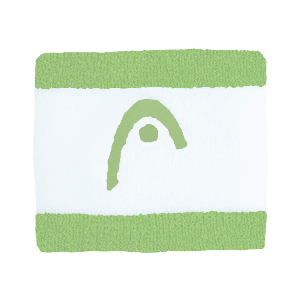 Muñequera Head Apio verde y Blanco x2 2.5&quot;