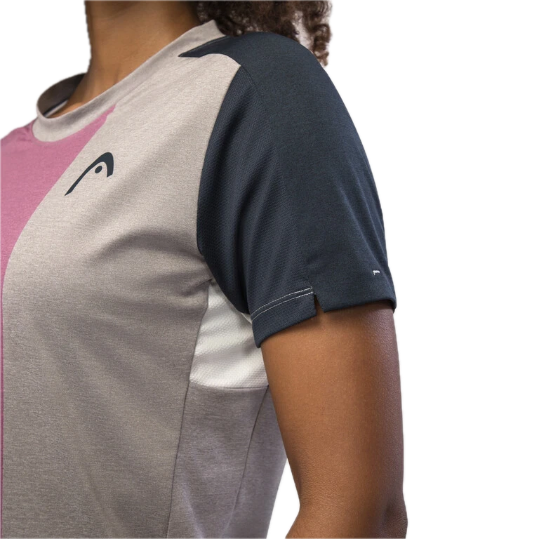 T-shirt HEAD Play Tech cyclame/gris Femme 2024