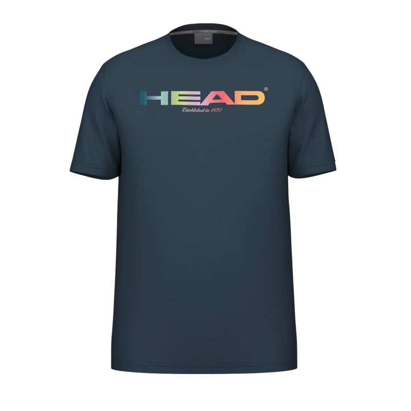 Head Rainbow T-Shirt Mannen Marineblauw