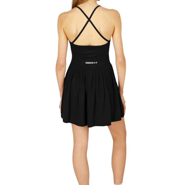 Osaka Women Pleated Tech Kleid schwartz