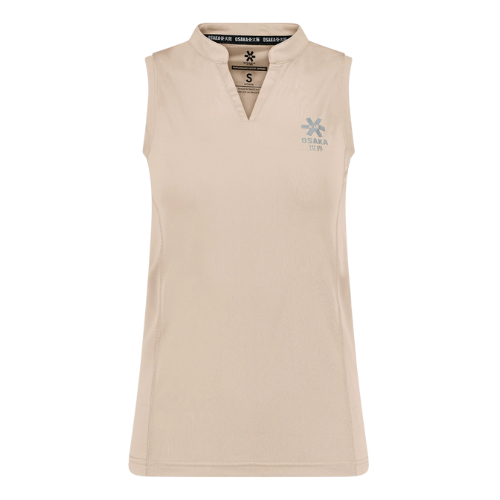 Osaka kurzes ärmelloses Top beige
