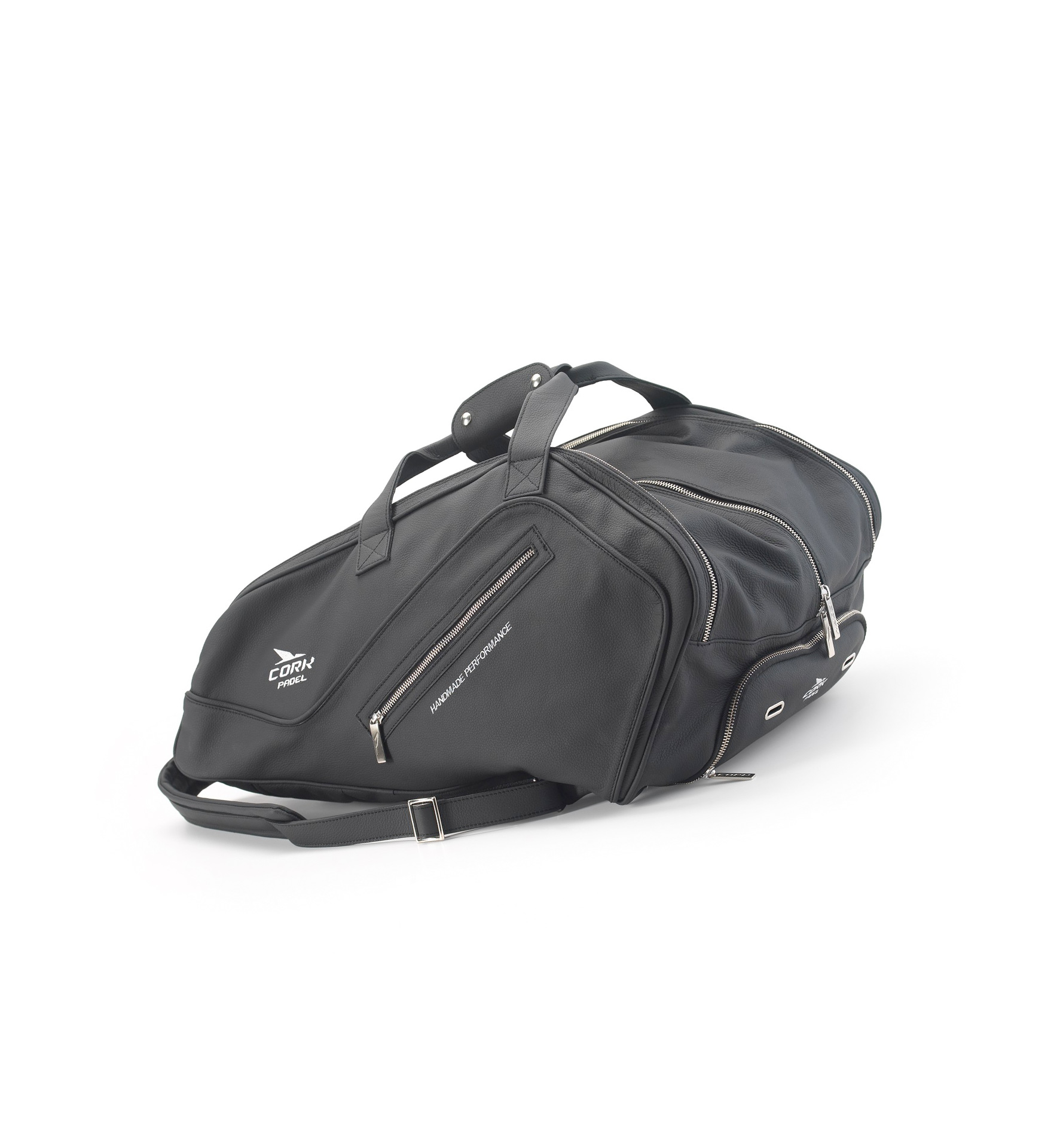 Cork Thermo Bag en cuir noir / argent