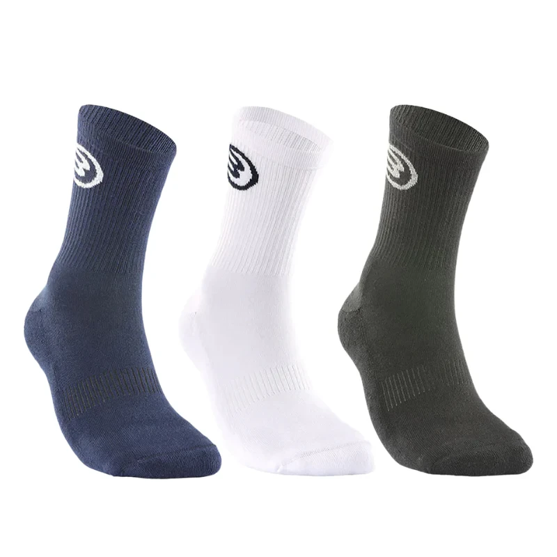 Bullpadel Sokken x3 Zwart/Wit/Blauw