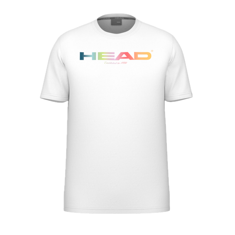 T-Shirt Head Rainbow Women Weiß