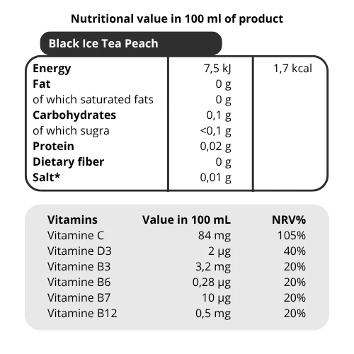 VIWA Black Ice tea Peach
