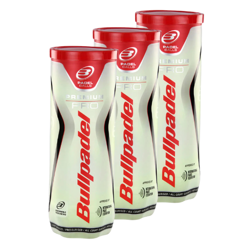 3 rör Bullpadel Premium Pro-bollar