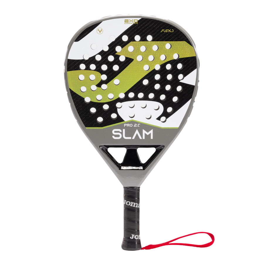 Padelracket Padelrackets Slam Pro lichtgrijs zwart