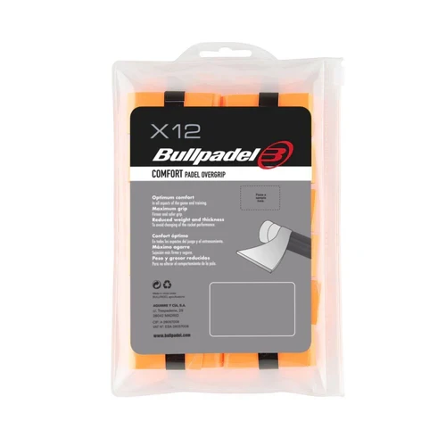 Bullpadel Unica Orange Overgrips x12