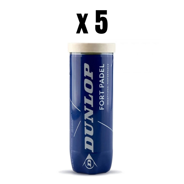 5 Tubos de Pelotas Dunlop Fort Padel