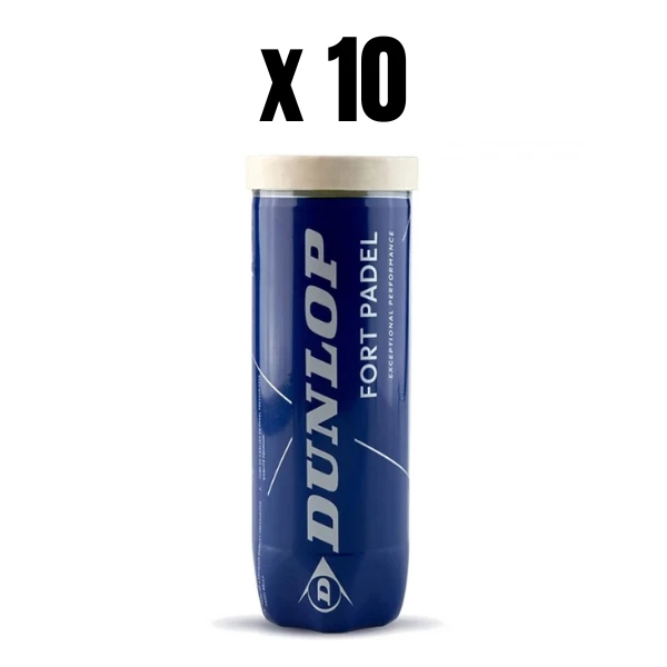 10 Tubes of Dunlop Fort Padel Balls