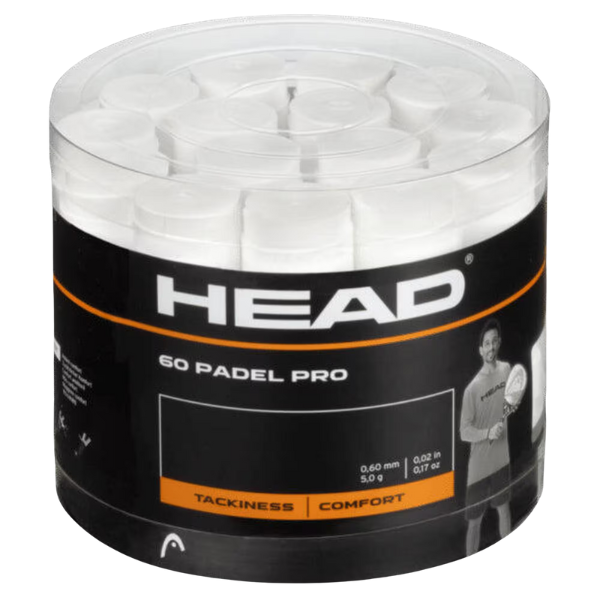 Scatola da 60 Overgrip HEAD Pro Padel Bianchi