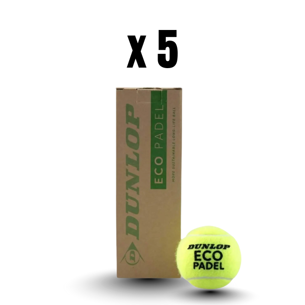 5 Tubos de Pelotas Dunlop Eco Padel