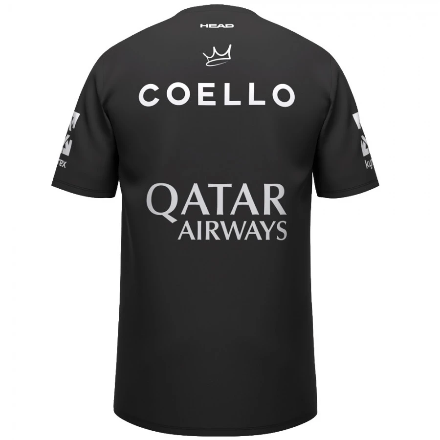 T-Shirt HEAD Arturo Coello Sponsors Noir