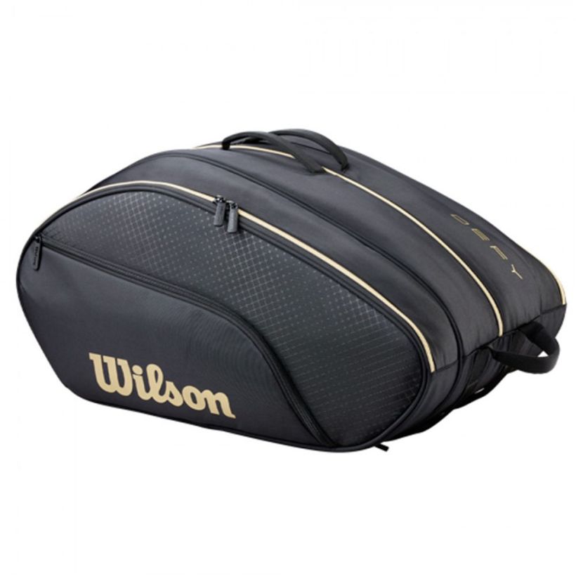 Bolsa de pádel Wilson Defy V1 Negro/Dorado