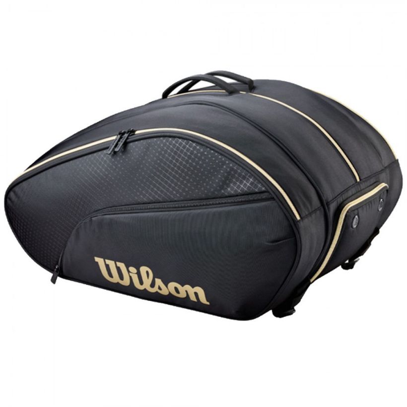 Bolsa de pádel Wilson Defy V1 Negro/Dorado
