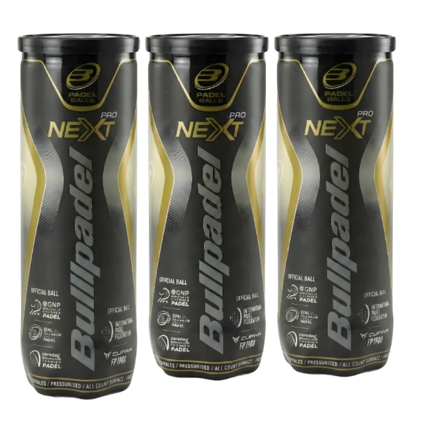 3 cans of Bullpadel Next Pro Padel Balls