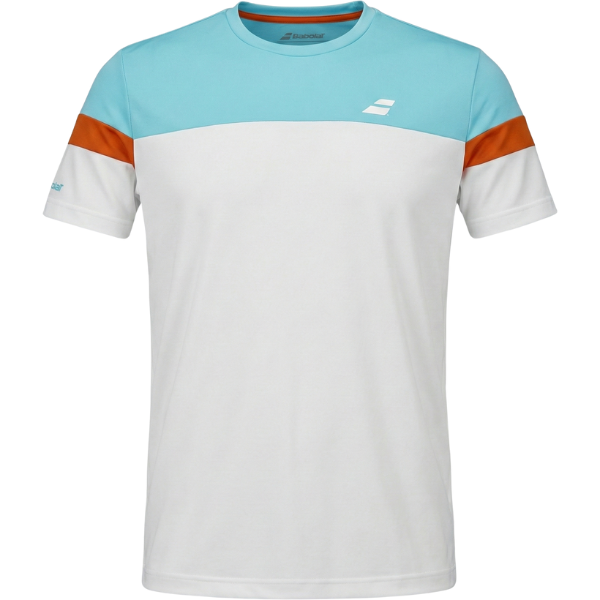 T-Shirt BABOLAT Crew Neck Tee Blanc/Bleu