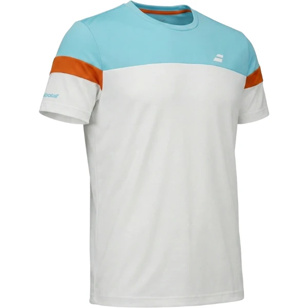 BABOLAT Crew Neck Tee White/Blue T-Shirt