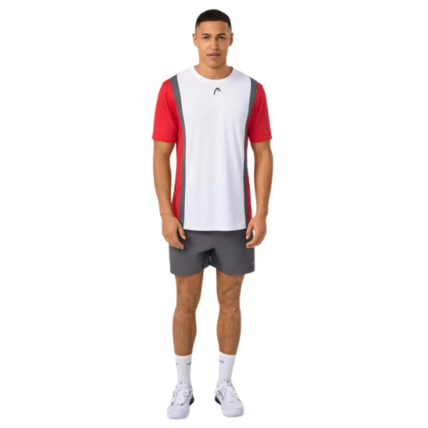 T-Shirt HEAD Club 25 Tech Rosso/Bianco