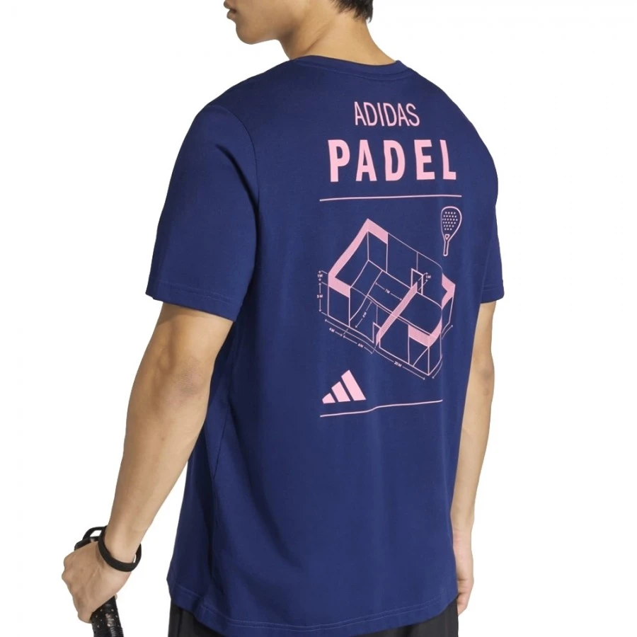 ADIDAS M Padel Cat T-Shirt Marineblau