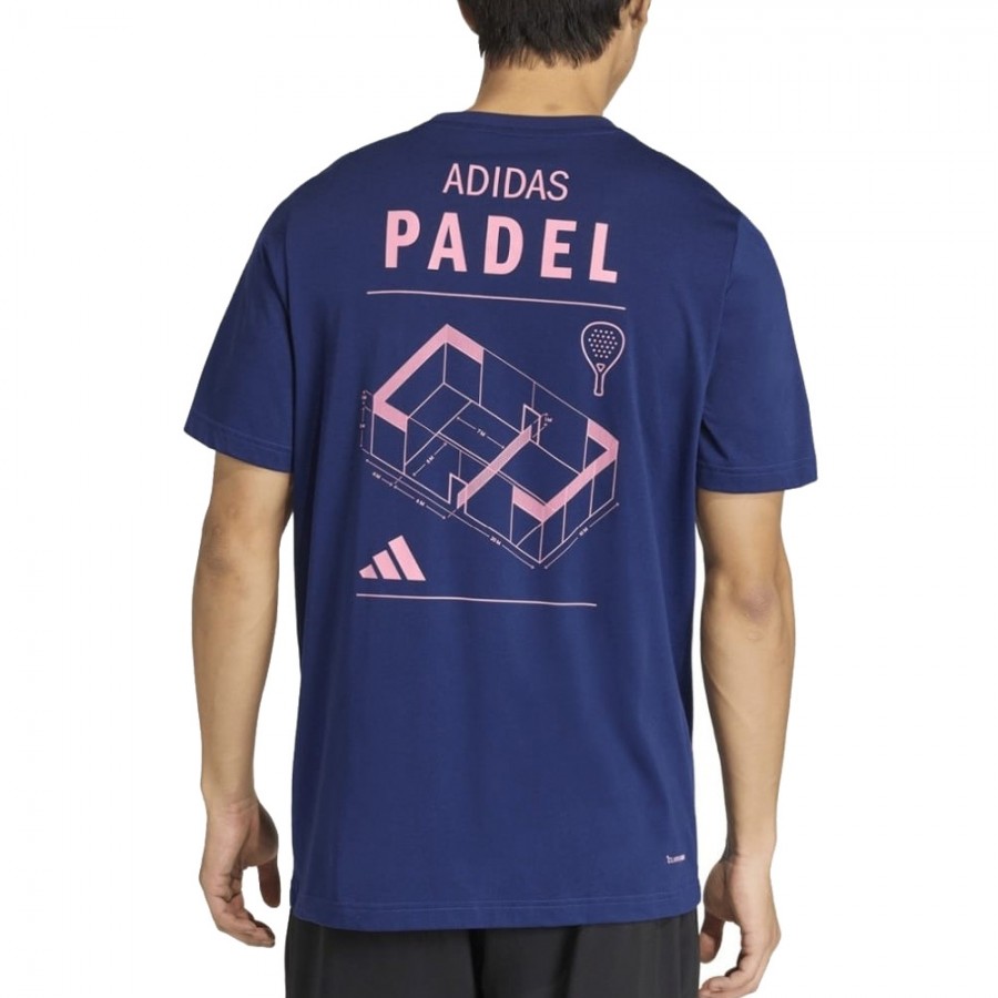 T-Shirt ADIDAS M Padel Cat Bleu Marine