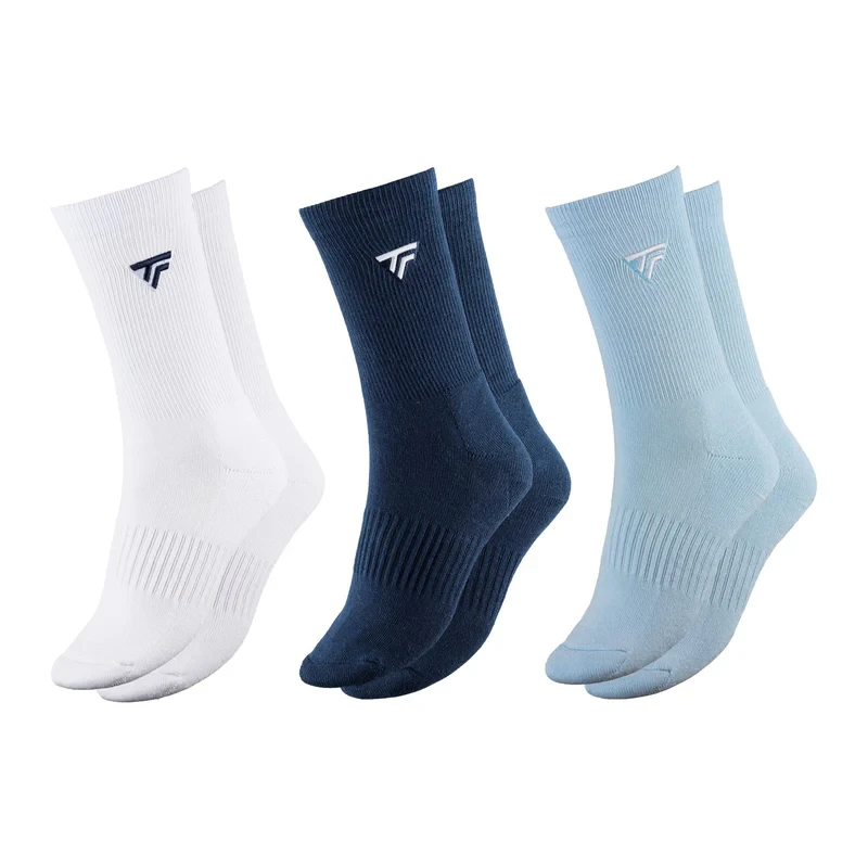 Chaussettes Tecnifibre Blanc/Bleu Ciel/Bleu Marine x3