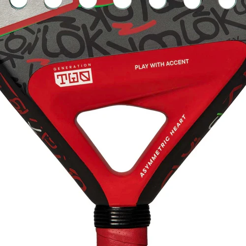 Raquette de padel Lok Be Hype Gen 2 2026 – détail du cœur Asymmetric Heart