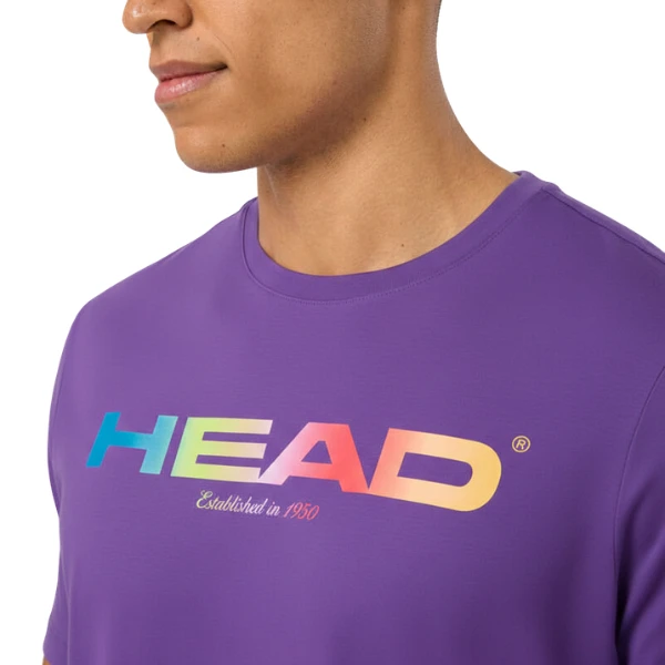 T-Shirt HEAD Rainbow Homme Violet