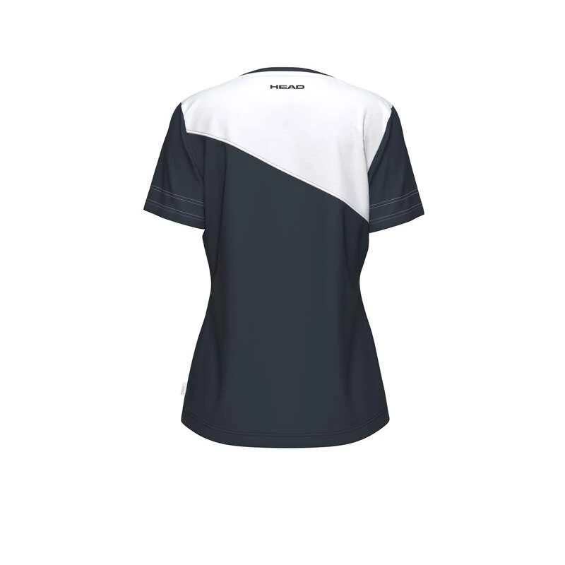 HEAD Tie-Break Dames T-Shirt Marineblauw/Wit