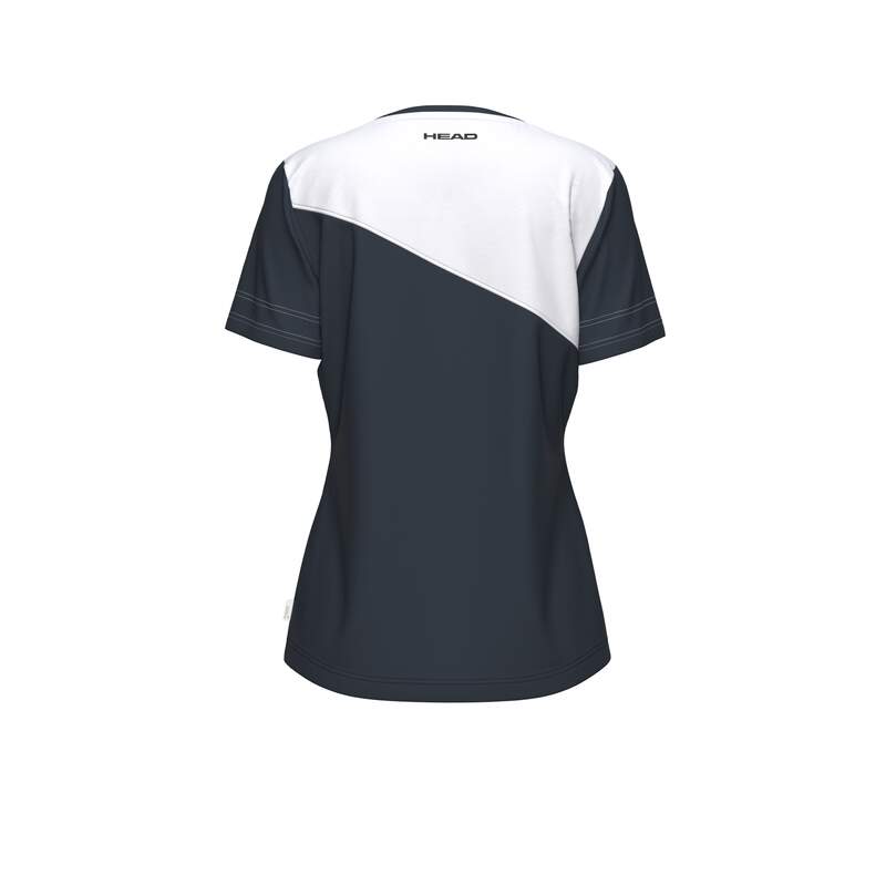 T-Shirt HEAD Tie-Break Femme Bleu Marine/Blanc