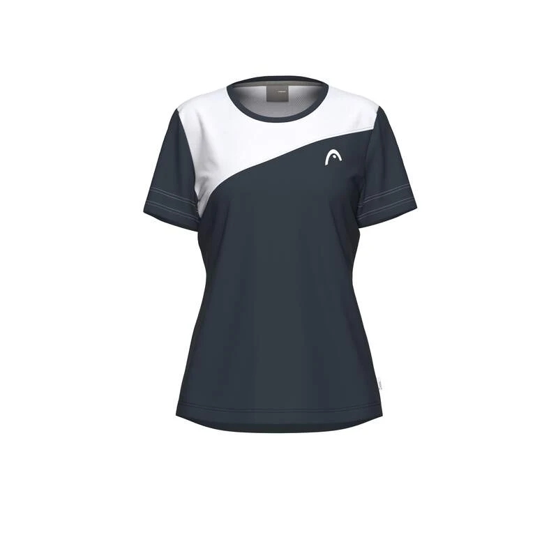 HEAD Tie-Break Dames T-Shirt Marineblauw/Wit