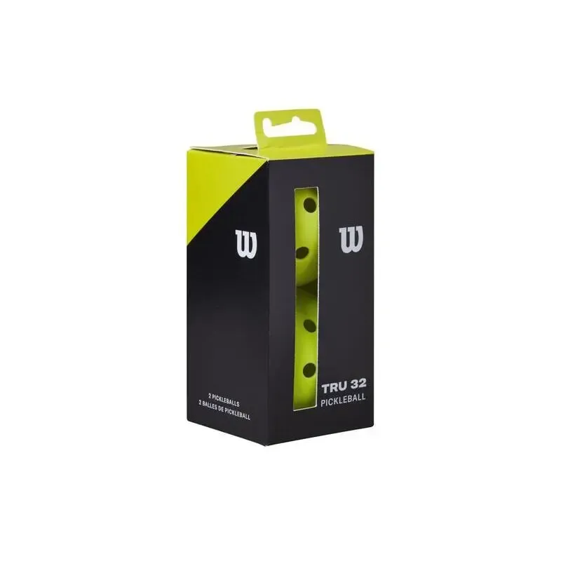 Wilson TRU 32 Yellow Pickleball Balls x2