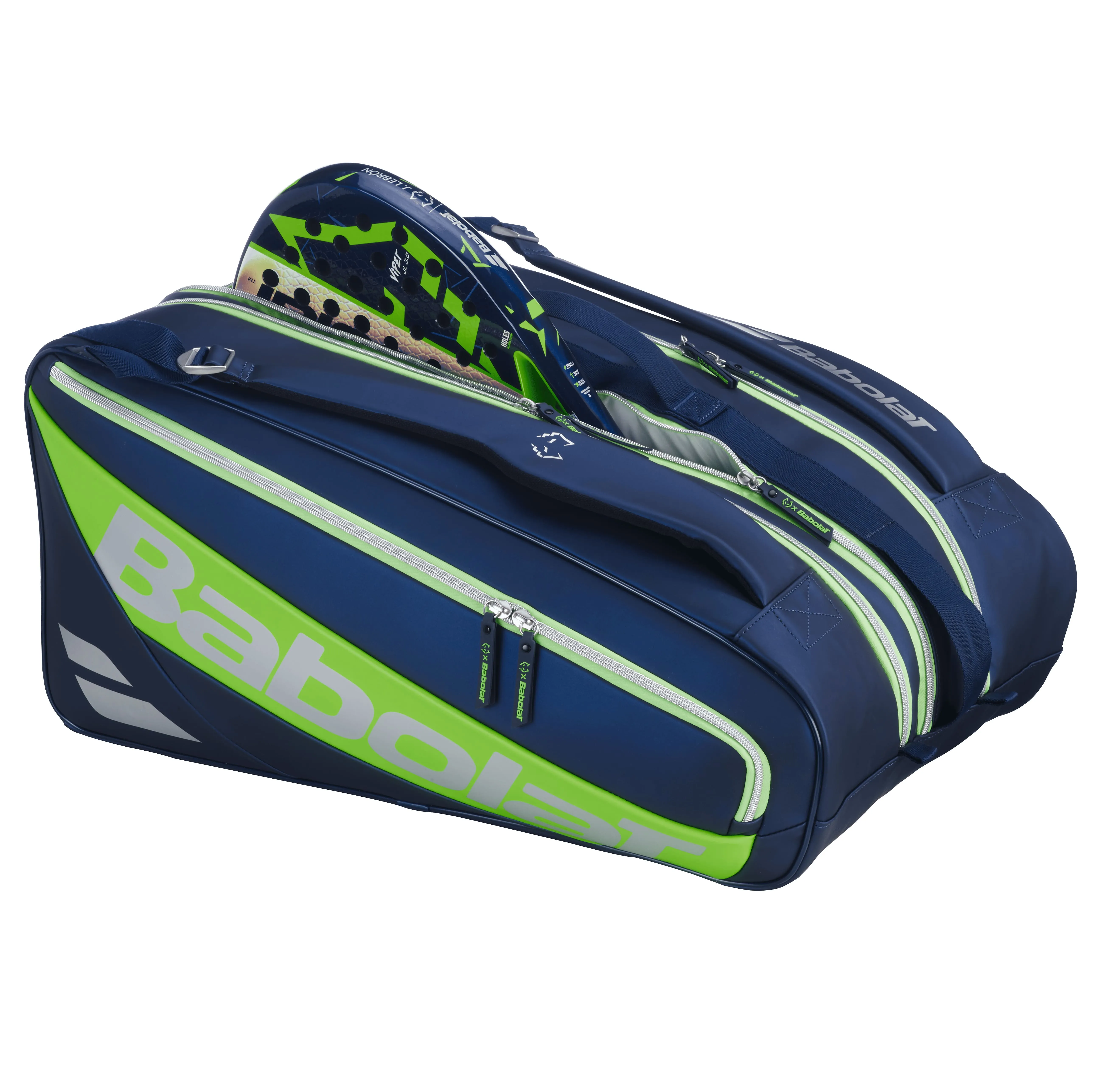 Babolat Juan Lebron RH Tasche Tiefseeblau/Flash Grün