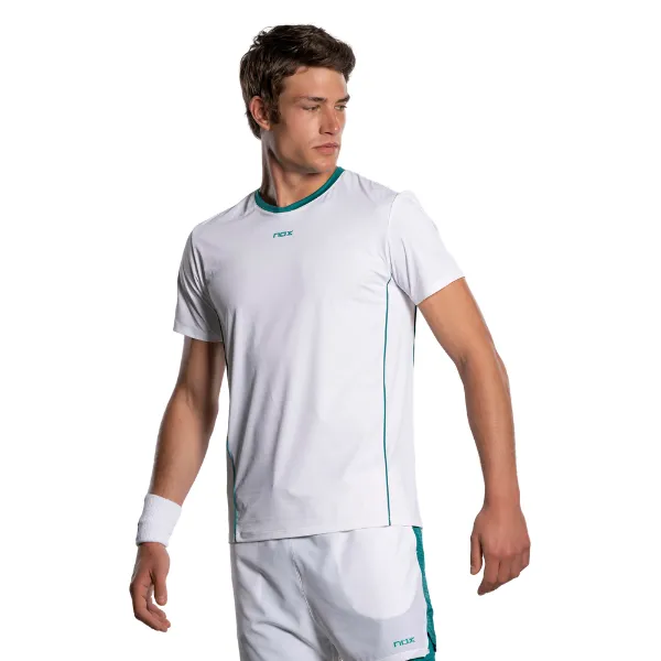 T-Shirt NOX Pro Blanc/Vert Ivoire