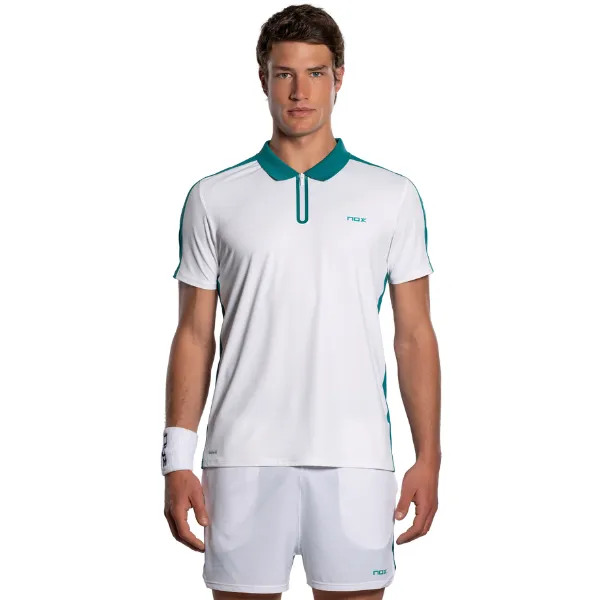 NOX Pro White/Ivy Green Polo