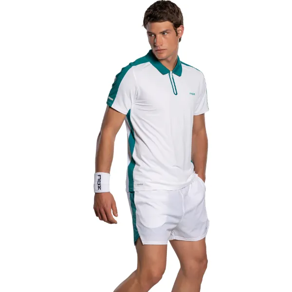 Polo NOX Pro Blanc/Vert Ivoire