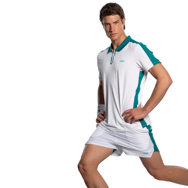 Polo NOX Pro Blanc/Vert Ivoire