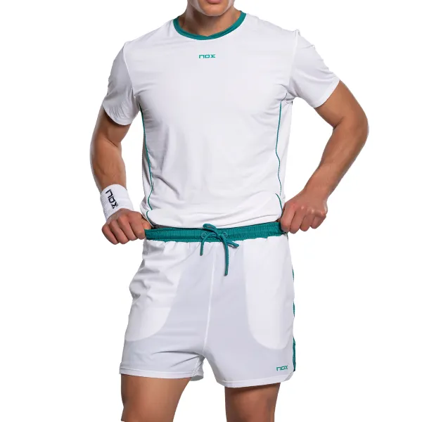 Short NOX Pro Blanc/Vert Ivoire