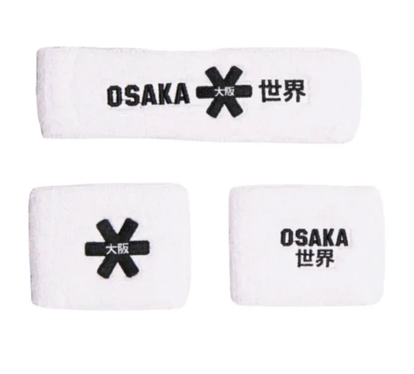 Muñequeras y Cinta OSAKA Blanco