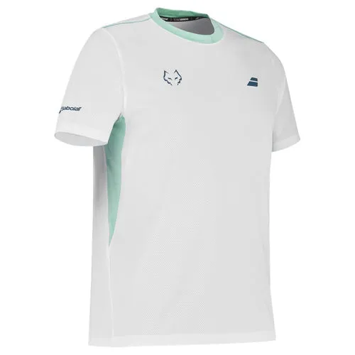 T-shirt Babolat Crew Neck Tee Lebron Blanc/Bleu