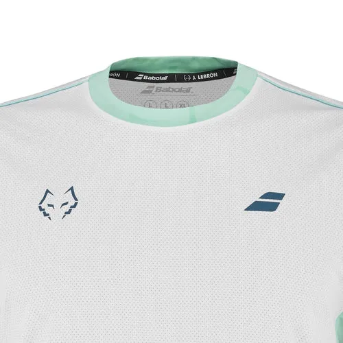 T-shirt Babolat Crew Neck Tee Lebron Blanc/Bleu
