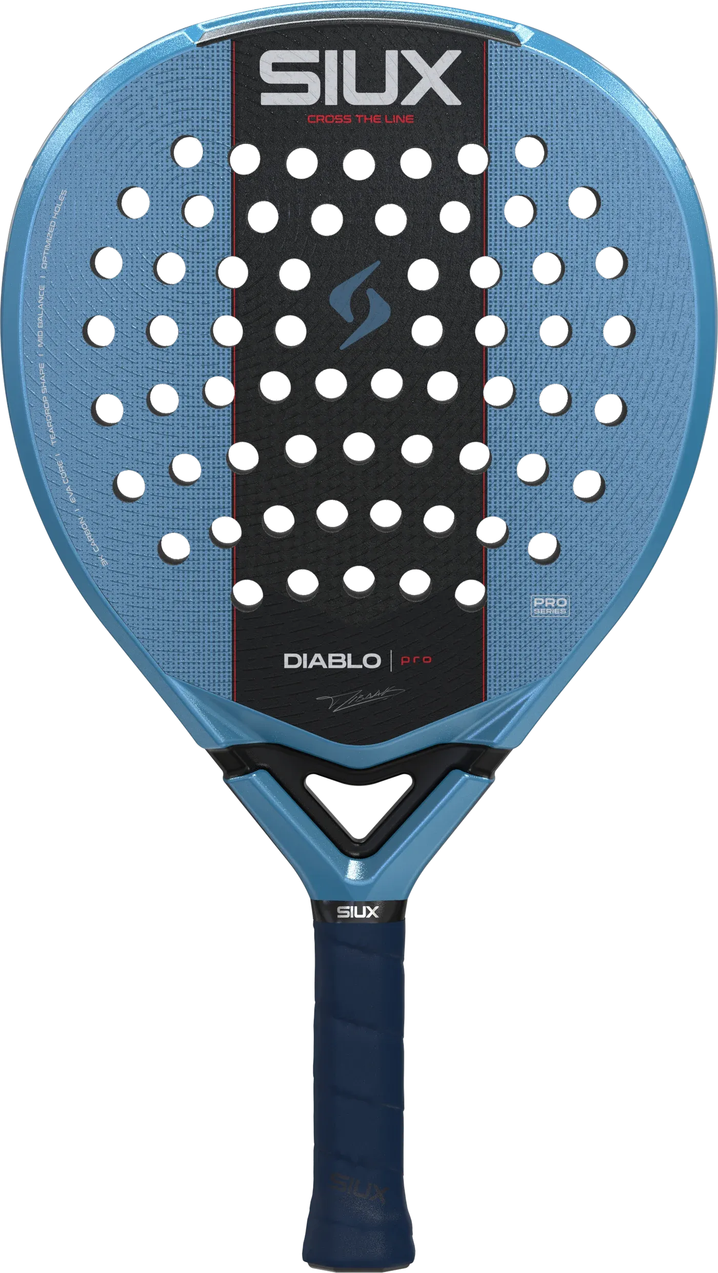 Raquette de padel Siux Diablo Pro 2027 Metallic Blue Tino Libaak