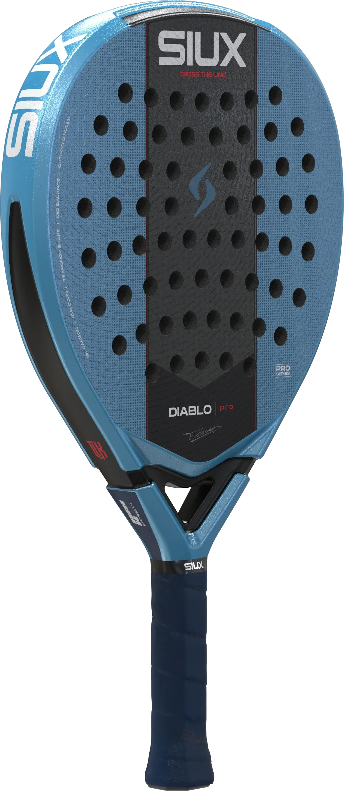 Raquette de padel Siux Diablo Pro 2027 Metallic Blue Tino Libaak