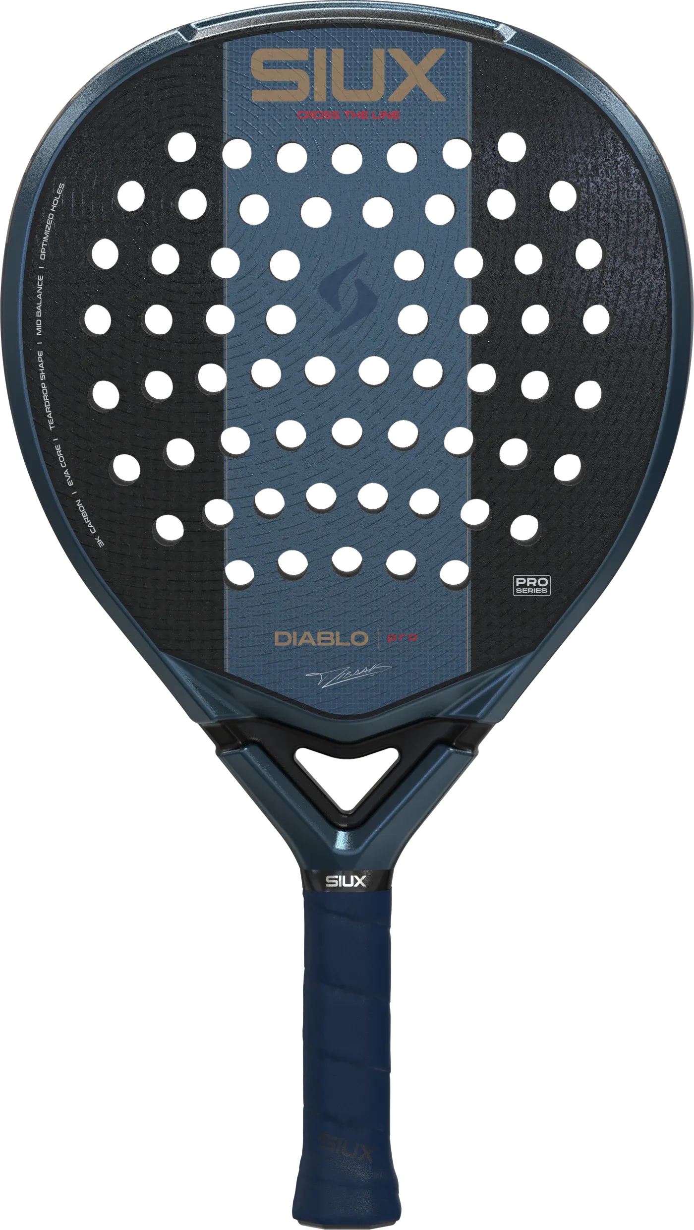Racchetta da padel Siux Diablo Pro 2027 Marine Blue Tino Libaak